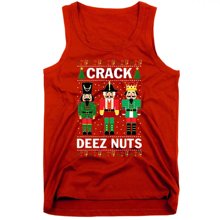 Crack Deez Nuts Funny Christmas Tank Top