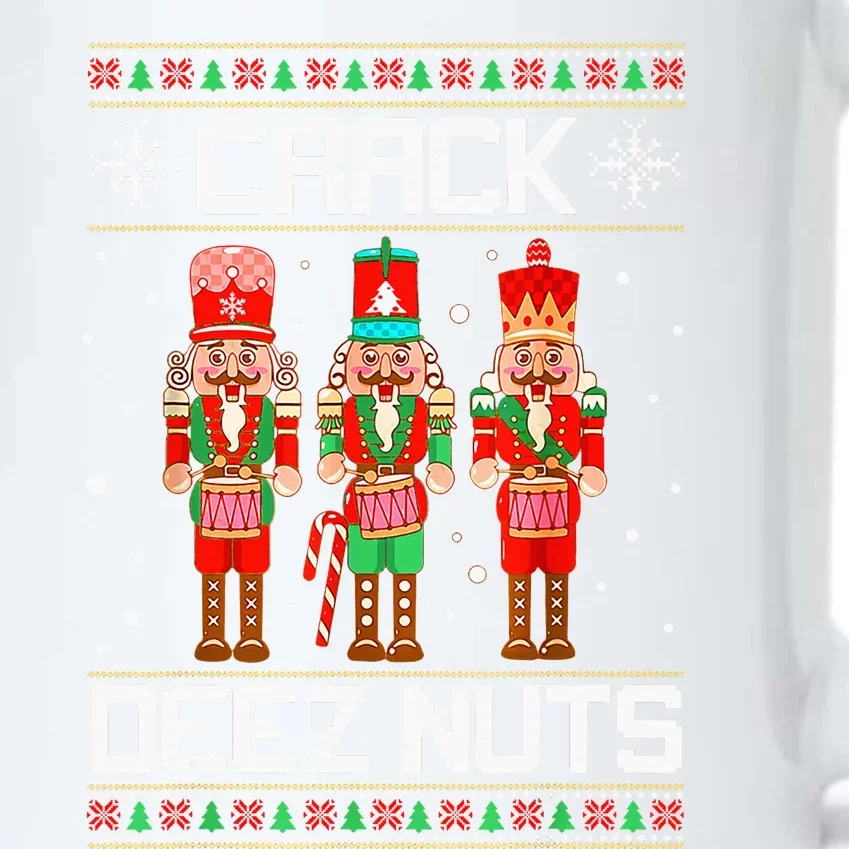 Crack Deez Nuts Ugly Christmas Sweater Xmas Nutcracker Black Color Changing Mug