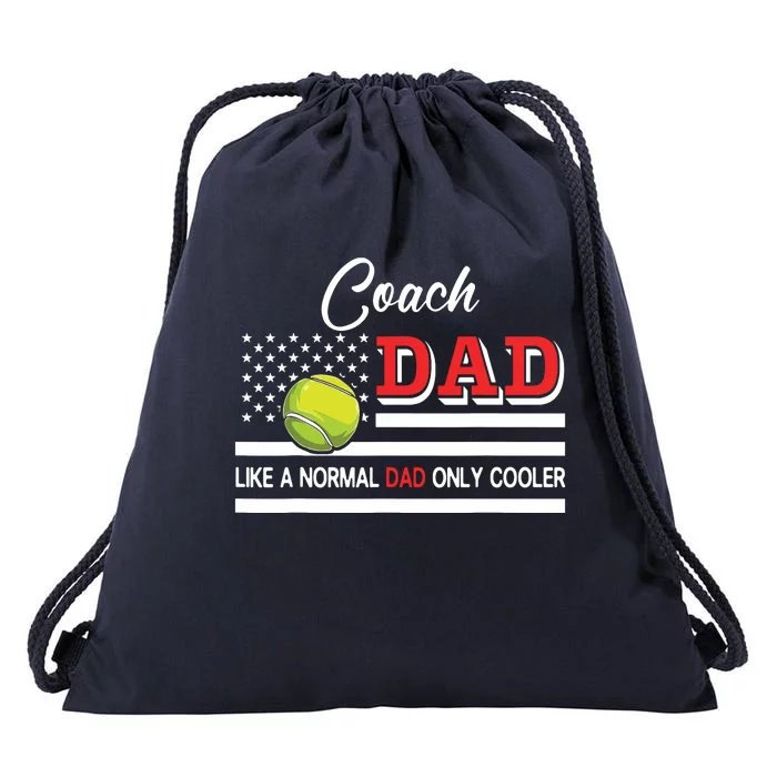 Coach Dad Normal Dad Only Cooler Costume Tennis Player Drawstring Bag