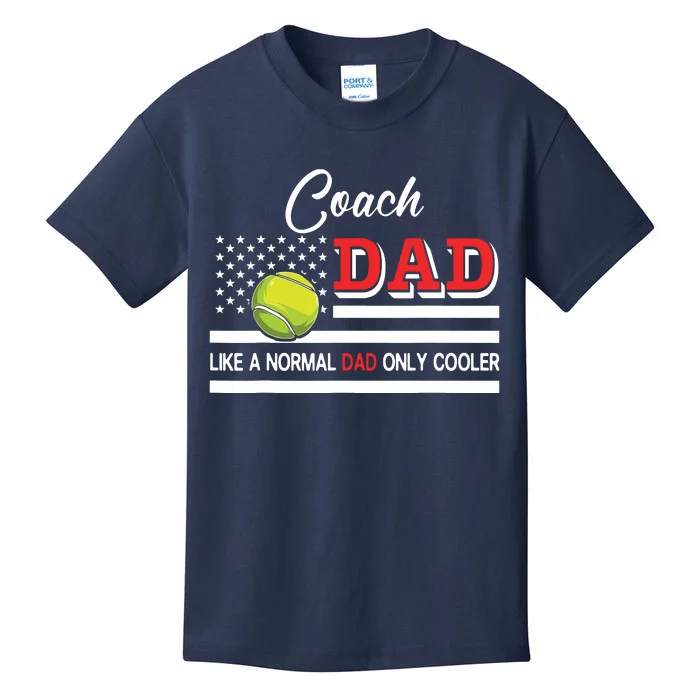 Coach Dad Normal Dad Only Cooler Costume Tennis Player Kids T-Shirt