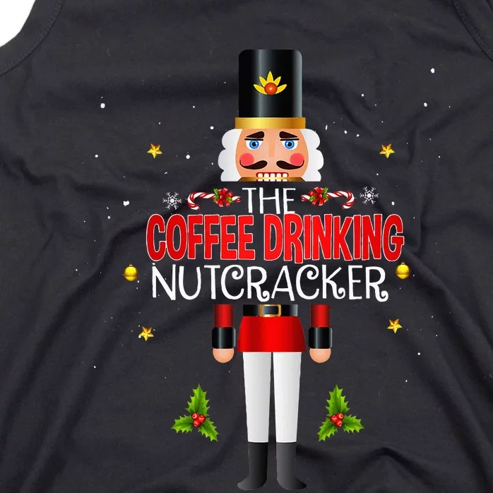 Coffee Drinking Nutcracker Group Matching Family Christmas Tank Top