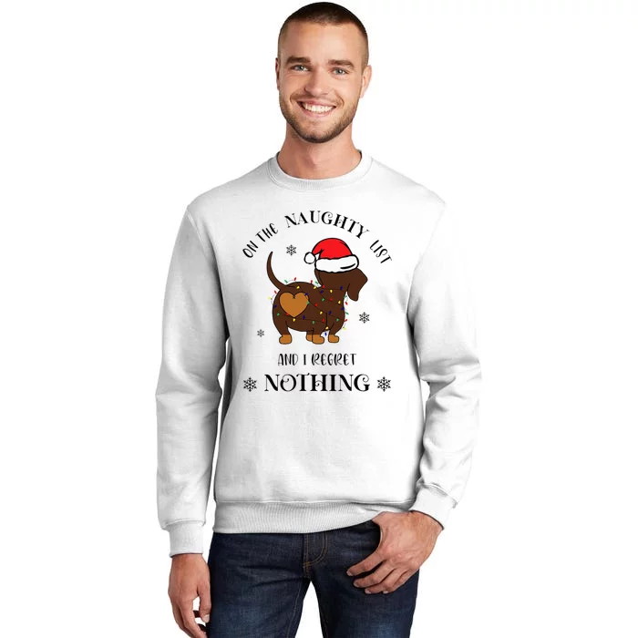 Christmas Dachshund On The Naughty List And I Regret Nothing Sweatshirt