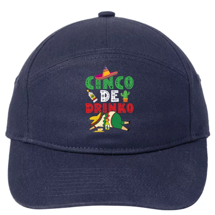 Cinco De O Funny Cinco De Mayo Cool Gift 7-Panel Snapback Hat