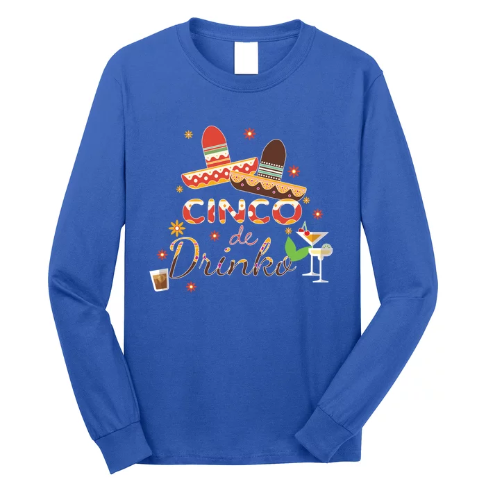 Cinco De O Funny Festive Ing Bartender Sombrero Cute Gift Long Sleeve Shirt