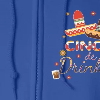 Cinco De O Funny Festive Ing Bartender Sombrero Cute Gift Full Zip Hoodie