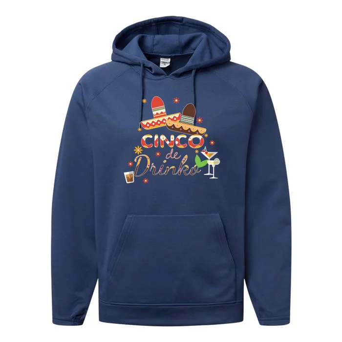 Cinco De O Funny Festive Ing Bartender Sombrero Cute Gift Performance Fleece Hoodie