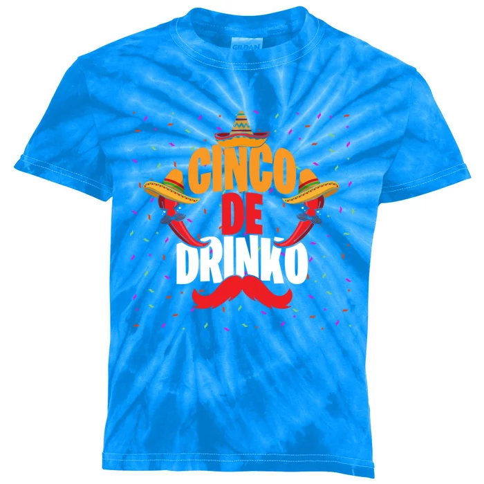 Cinco De O Funny Mexican Ing Costume Cool Gift Kids Tie-Dye T-Shirt