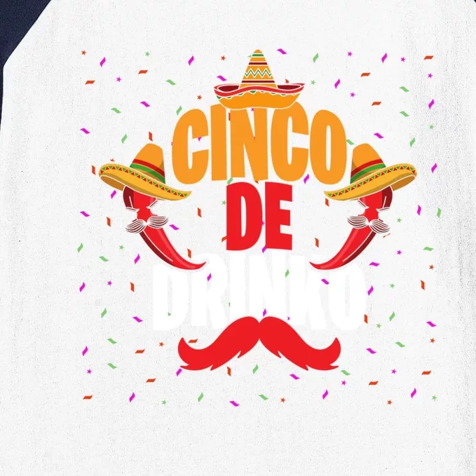 Cinco De O Funny Mexican Ing Costume Cool Gift Baseball Sleeve Shirt