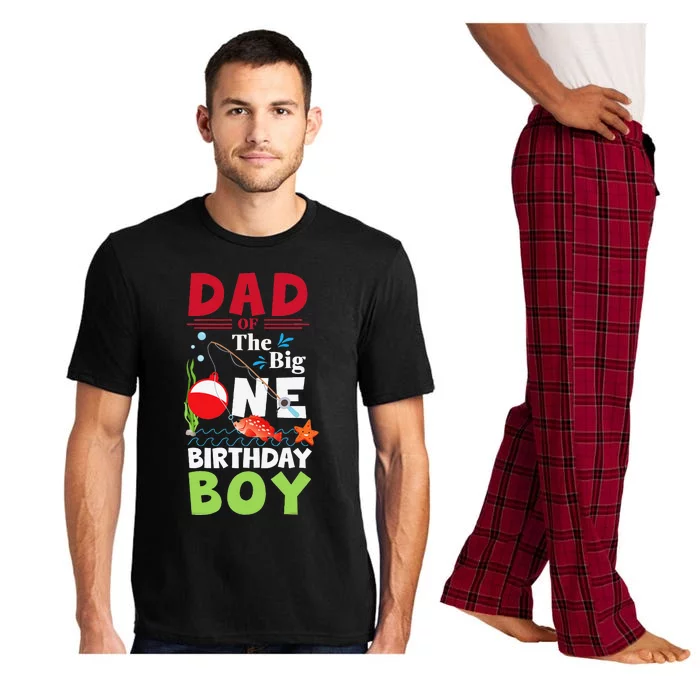 Cute Dad Of The Big One Birthday Fishing 1st First Birthday Gift Pajama Set