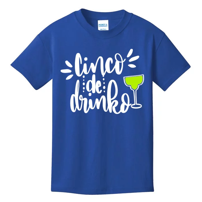 Cinco De O Letters Cute Margarita Cocktail Graphic Gift Kids T-Shirt