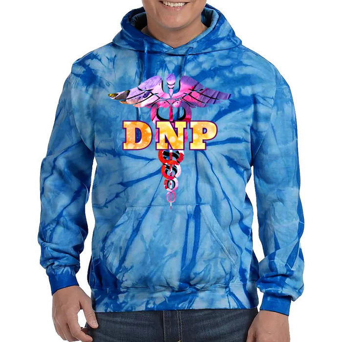 Colorful Doctor Of Nursing Practice Gift Caduceus Design Cool Gift Tie Dye Hoodie