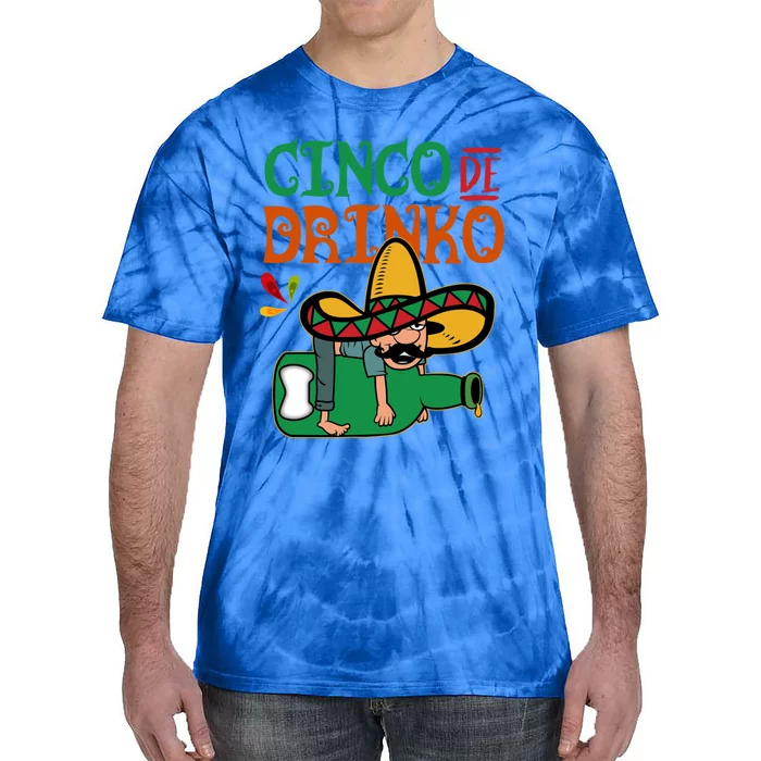 Cinco De O Mexican Sombrero Mustache Mexico Gift Tie-Dye T-Shirt