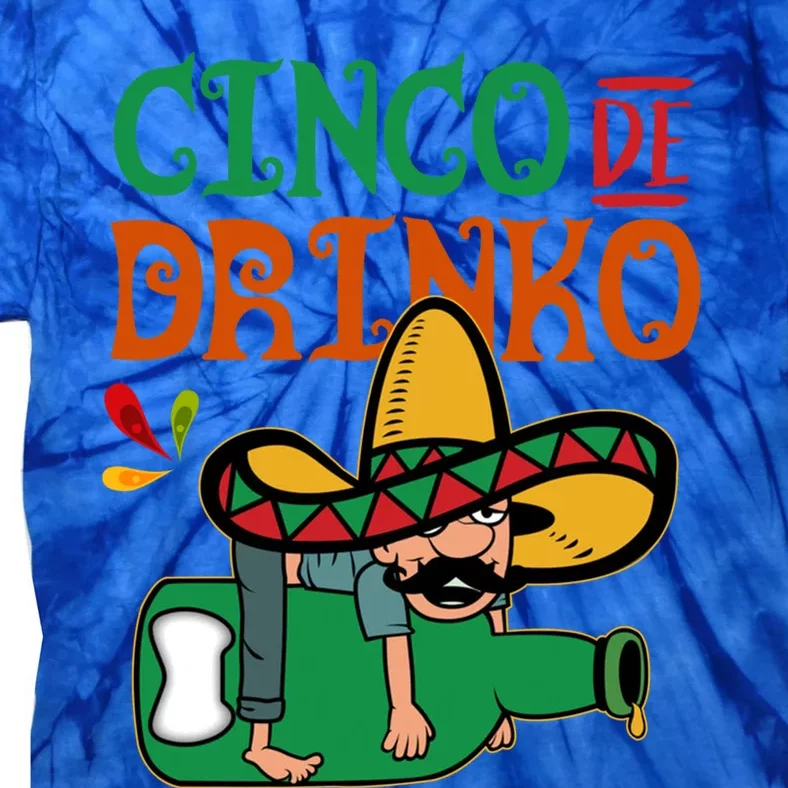 Cinco De O Mexican Sombrero Mustache Mexico Gift Tie-Dye T-Shirt