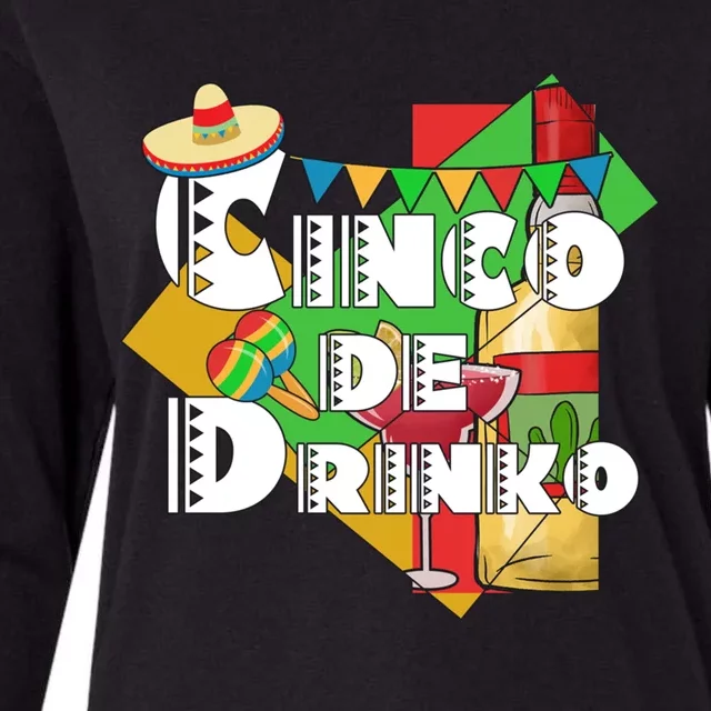 Cinco De O Mexican Gift Womens Cotton Relaxed Long Sleeve T-Shirt