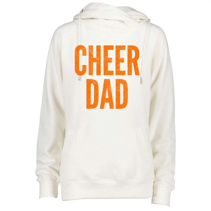 Cheer Dad Orange And Black Cheerleading Matching Parents Gift Womens Funnel Neck Pullover Hood