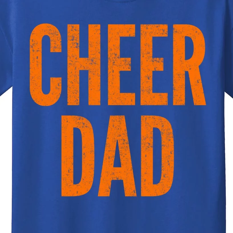 Cheer Dad Orange And Black Cheerleading Matching Parents Gift Kids T-Shirt