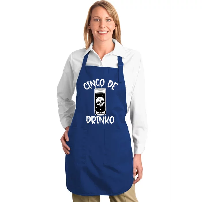 Cinco De O Gift Bartender Tequila Horror Aesthetic Gift Full-Length Apron With Pocket