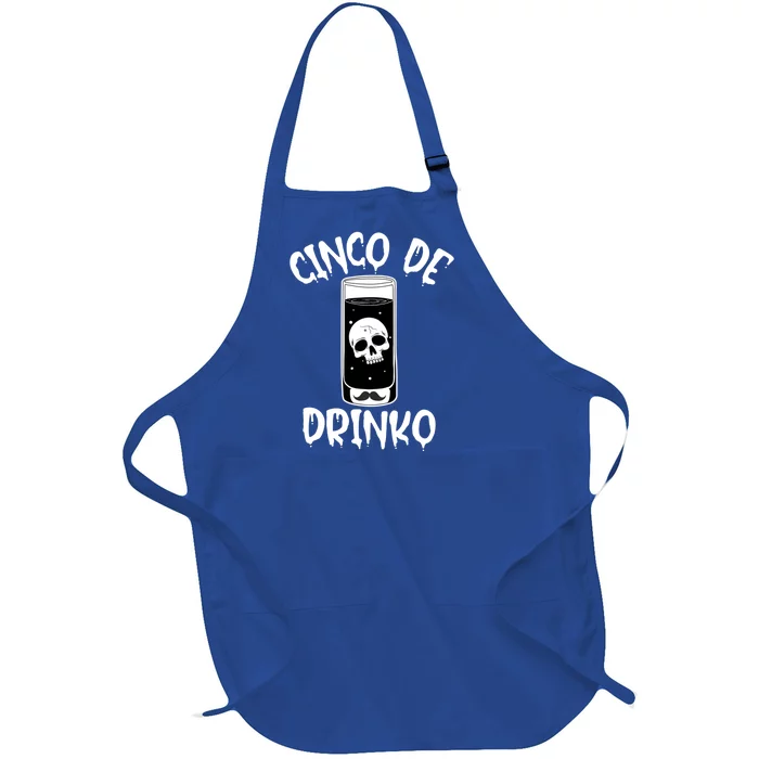 Cinco De O Gift Bartender Tequila Horror Aesthetic Gift Full-Length Apron With Pocket