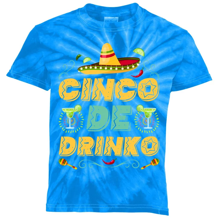 Cinco De O Gift Kids Tie-Dye T-Shirt