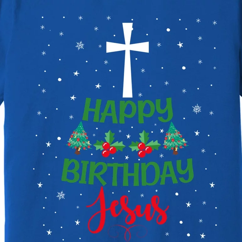 Christmas Day Outfit Happy Birthday Jesus Holiday Funny Gift Premium T-Shirt