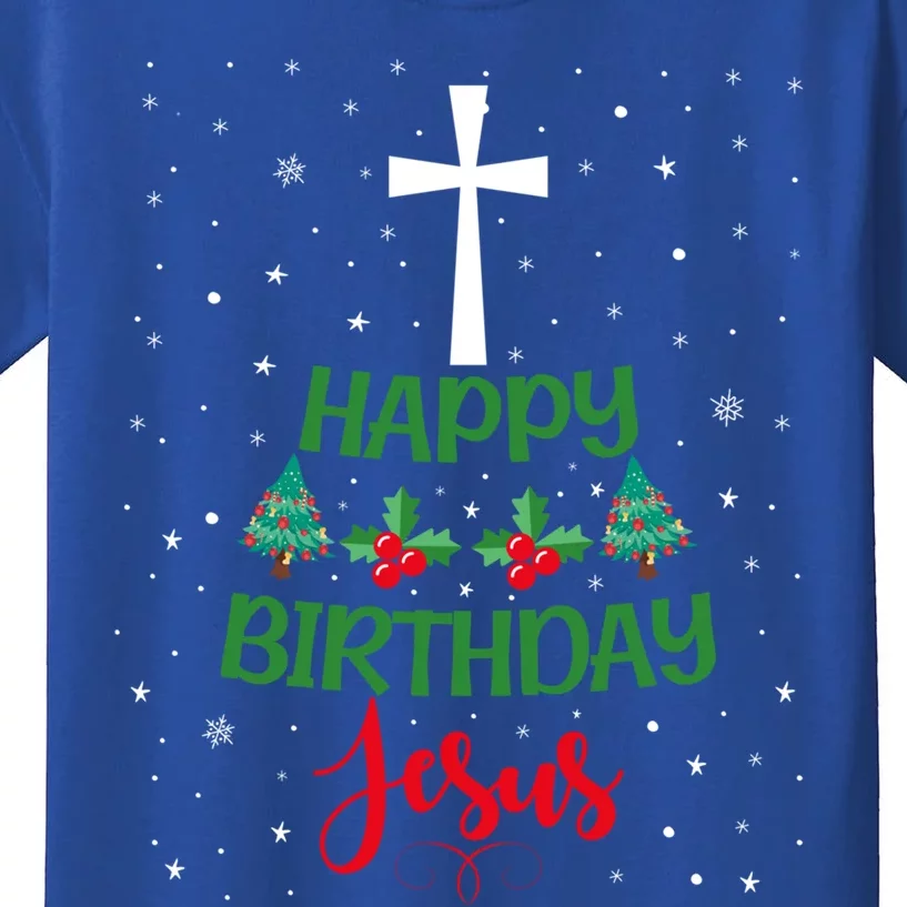 Christmas Day Outfit Happy Birthday Jesus Holiday Funny Gift Kids T-Shirt