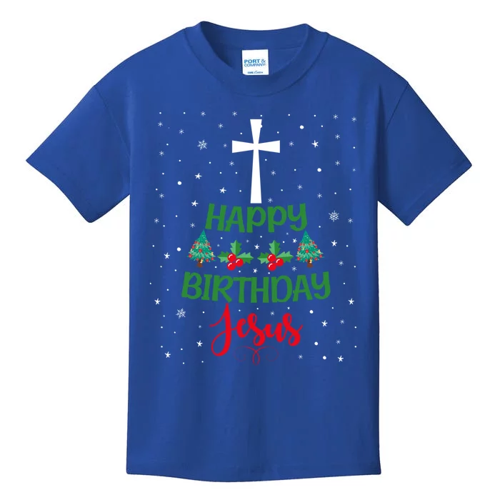 Christmas Day Outfit Happy Birthday Jesus Holiday Funny Gift Kids T-Shirt