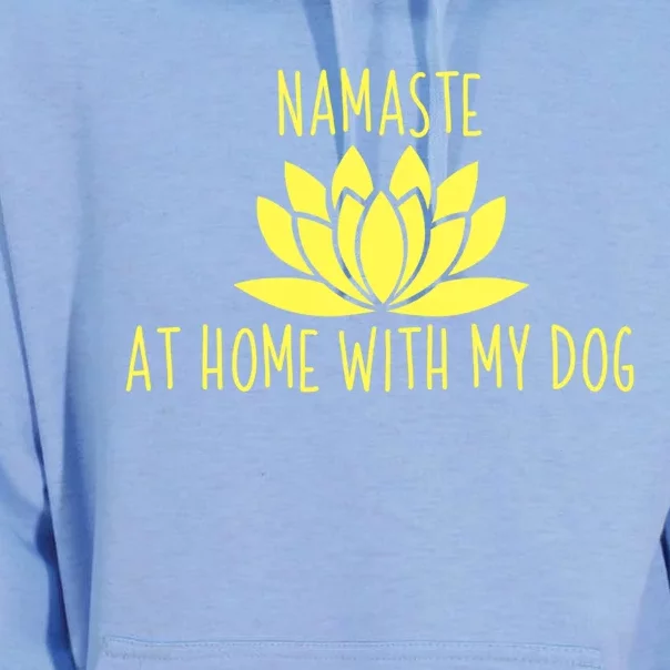 Cute Dog Opener Gift Namaste Home With My Dog Gift Unisex Surf Hoodie