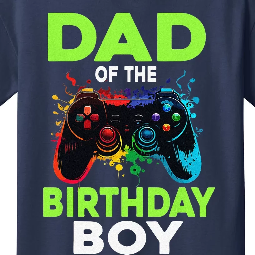 Cute Dad Of The Birthday Matching Video Gamer Birthday Party Kids T-Shirt