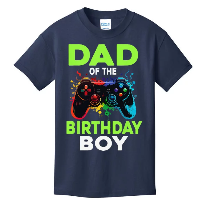 Cute Dad Of The Birthday Matching Video Gamer Birthday Party Kids T-Shirt