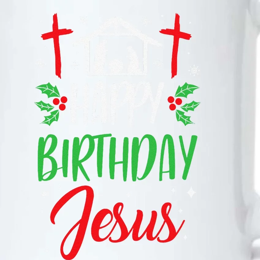 Christmas Day Outfit Happy Birthday Jesus Holiday Black Color Changing Mug