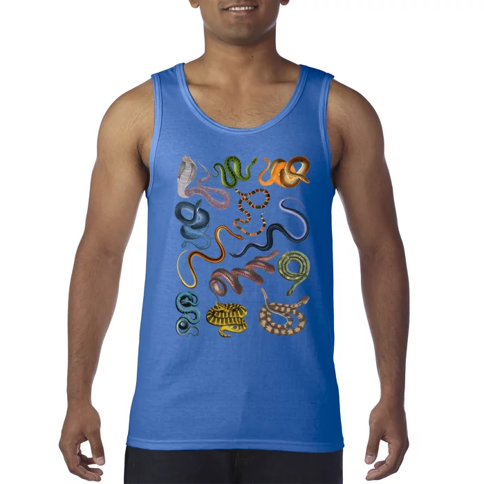 Collage Different Of Snakes Colorful Animal Gift For Lover Gift Tank Top