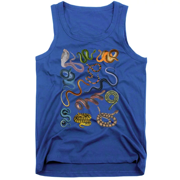 Collage Different Of Snakes Colorful Animal Gift For Lover Gift Tank Top