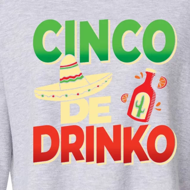 Cinco De O Cinco De Mayo Party Mexiko Gift Cropped Pullover Crew