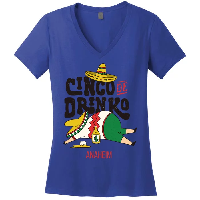 Cinco De O Fiesta On Cinco De Mayo In Anaheim Gift Women's V-Neck T-Shirt