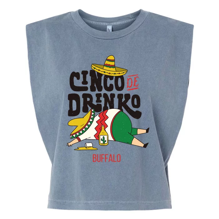 Cinco De O Fiesta On Cinco De Mayo In Buffalo Gift Garment-Dyed Women's Muscle Tee