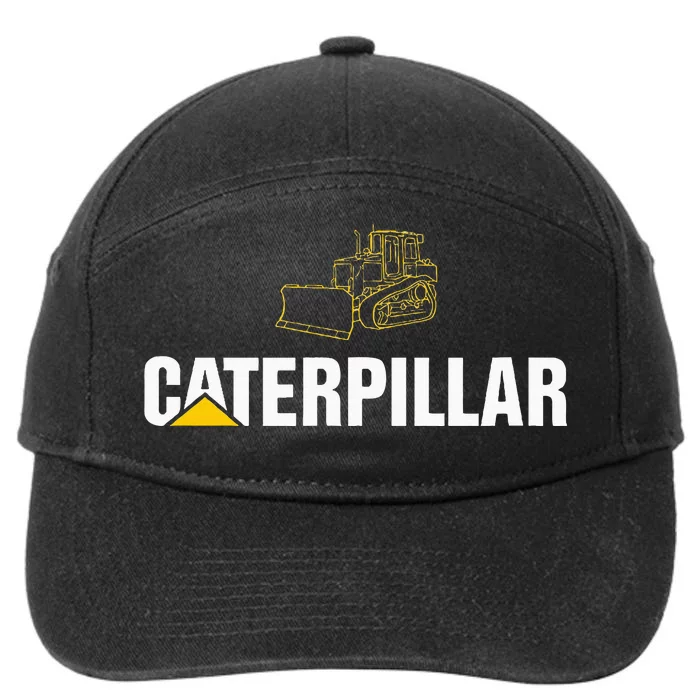 Cat Dozer Operator Driver Fan Caterpillar Bulldozer 7-Panel Snapback Hat