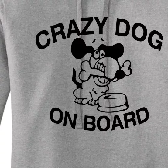 Crazy Dog On Board Women's Pullover Hoodie