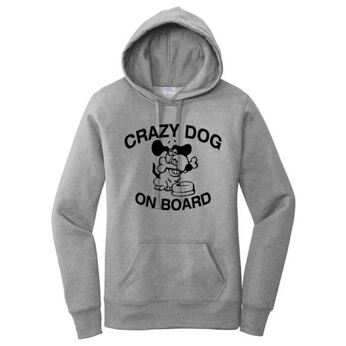 Crazy Dog On Board Women's Pullover Hoodie