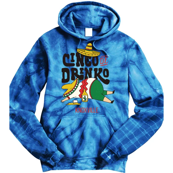 Cinco De O Fiesta On Cinco De Mayo In Knoxville Gift Tie Dye Hoodie