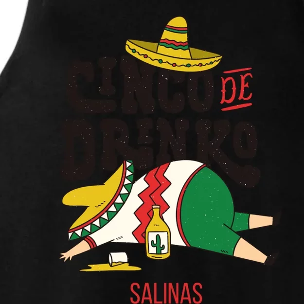 Cinco De O Fiesta On Cinco De Mayo In Salinas Gift Ladies Tri-Blend Wicking Tank