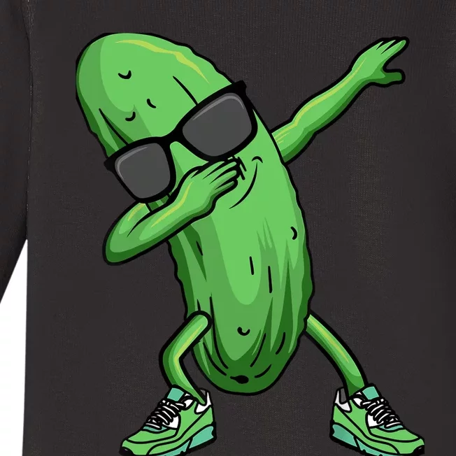 Cucumber Dabbing Pickle Dancing Lover Baby Long Sleeve Bodysuit