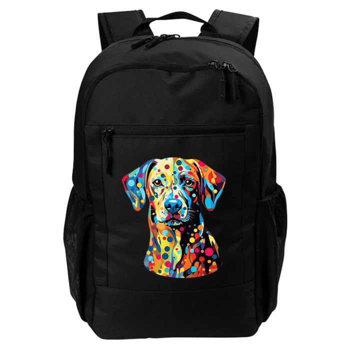 Colorful Dog Pop Art With Polka Dot International Dot Day Daily Commute Backpack