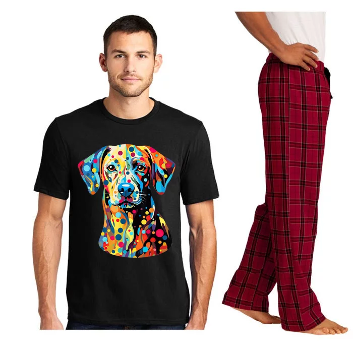 Colorful Dog Pop Art With Polka Dot International Dot Day Pajama Set