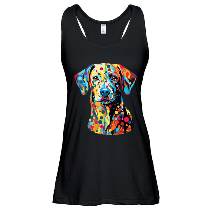 Colorful Dog Pop Art With Polka Dot International Dot Day Ladies Essential Flowy Tank