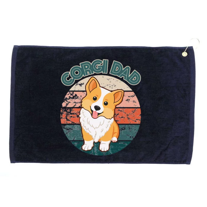 Corgi Dad Pembroke Welsh Corgi Dog Lovers Owner Doggy Doggo Grommeted Golf Towel