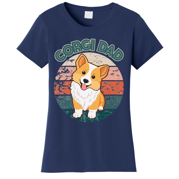 Corgi Dad Pembroke Welsh Corgi Dog Lovers Owner Doggy Doggo Women's T-Shirt