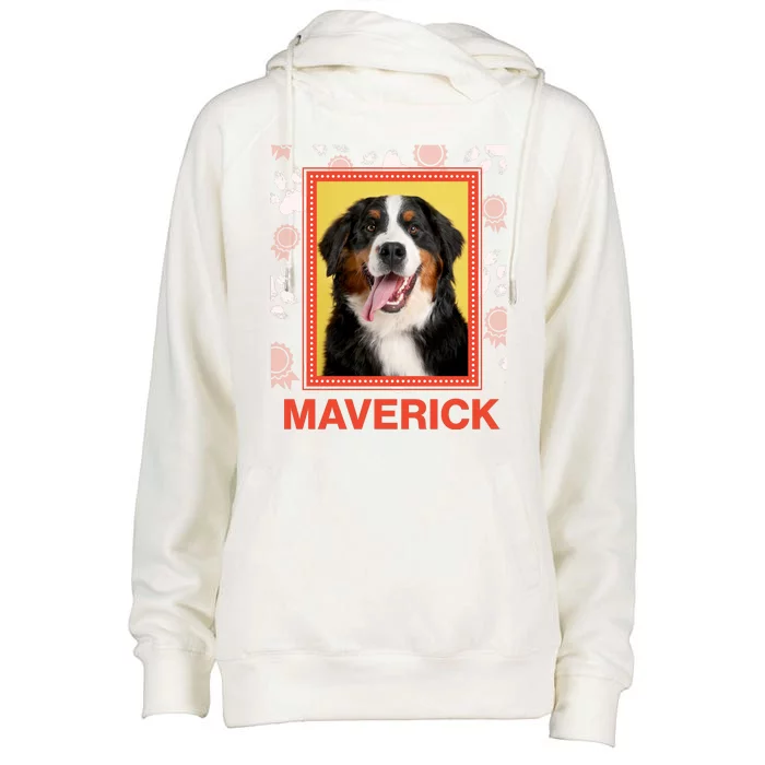 Custom Dog Pet Personalize Picture Photo Name Womens Funnel Neck Pullover Hood