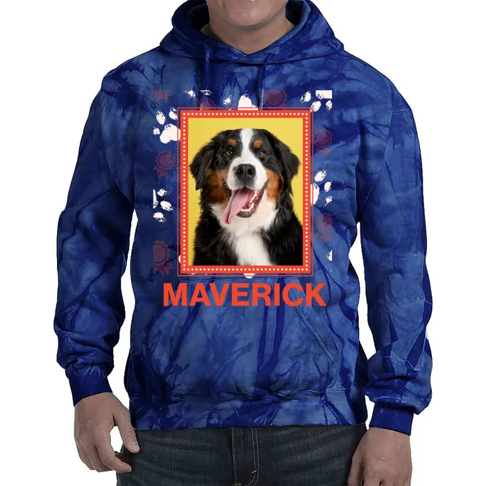 Custom Dog Pet Personalize Picture Photo Name Tie Dye Hoodie