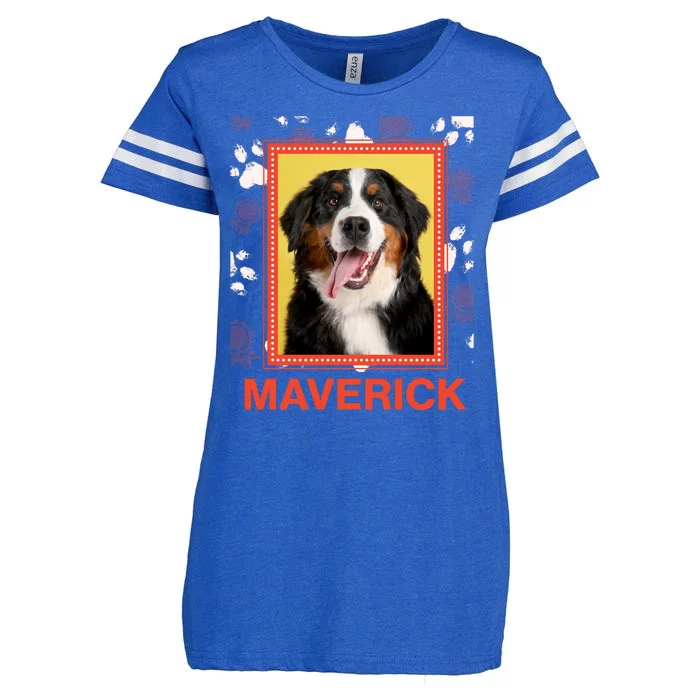 Custom Dog Pet Personalize Picture Photo Name Enza Ladies Jersey Football T-Shirt