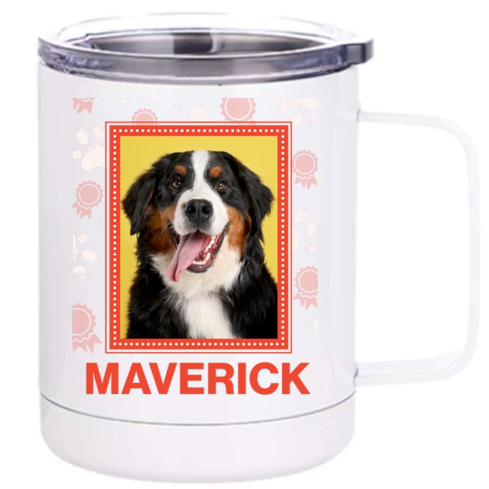 Custom Dog Pet Personalize Picture Photo Name Front & Back 12oz Stainless Steel Tumbler Cup